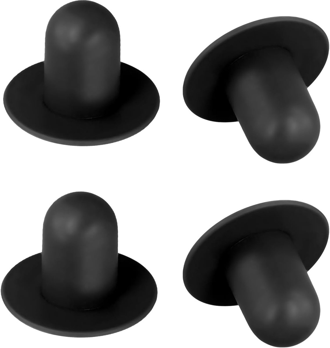 SnelShoppen - 4 Stuks Zwemvijver Stoppen voor Boven Grond Zwembaden, Rubber Pomp Filter Gaatjes Stoppers Vervangingen voor Intex (Zwart)