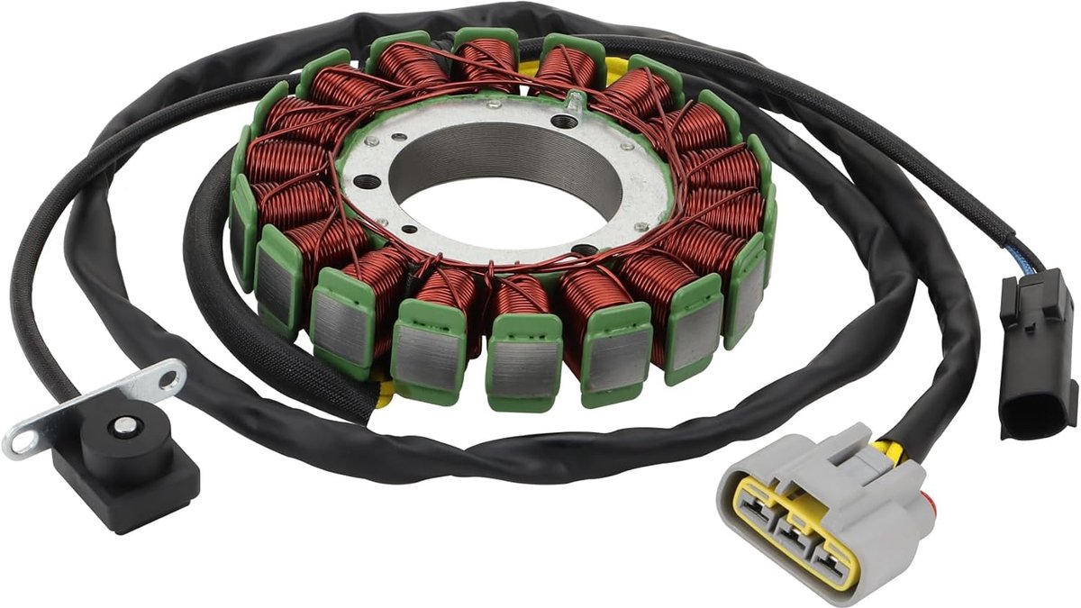 SnelShoppen - 3-Draads Generator Magneetstatort Ontstekingsspoel Vervanging voor 550 en 750 UTV's 2018-2024 - 126mm Buitendiameter, Stabiele Prestatie
