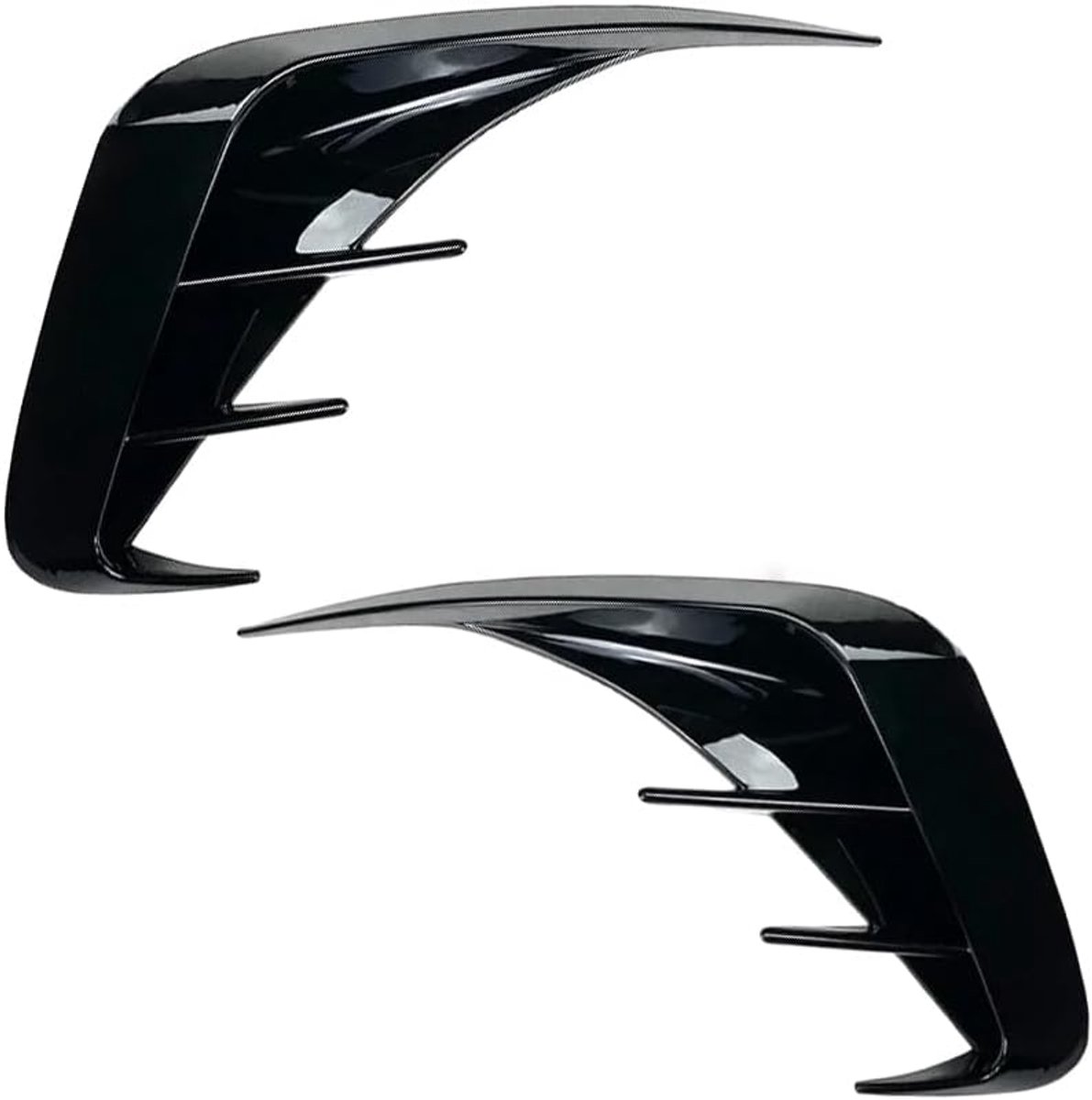 SnelShoppen - Car Rear Bumper Spoiler Cover Trim Vervangingsset, 2 Stuks Achterbumper Splitter Stickers, Universele Links Rechts Rijdend Compatibel me