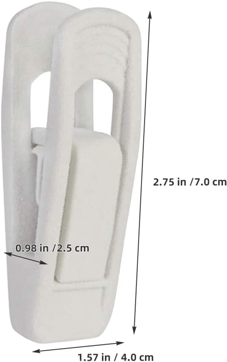 SnelShoppen - 10 Stuks Flock Kledinghanger Clips, Fluwelen Niet-Slip Hanger Clips voor Broeken,rokken en Kostuums, Organisatie voor Kledingkast en Hui