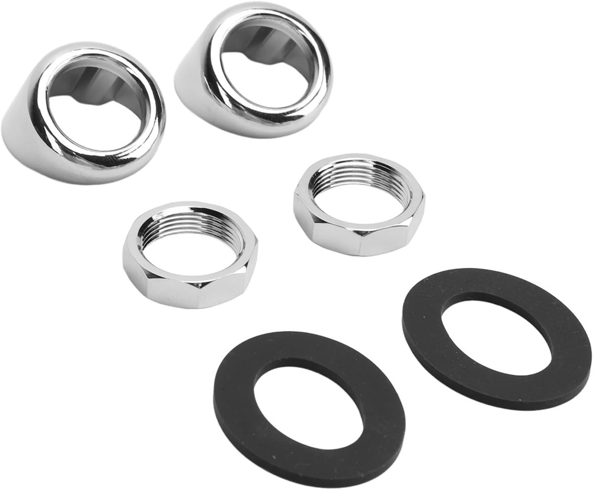 SnelShoppen - Chroom Geplateerd Ruitwisserwiel Bezel Kit voor Mini MKI Hatchback Classic 1959-1993, ABS Materiaal, Rubber Sealing Ring, Elegante Afwer
