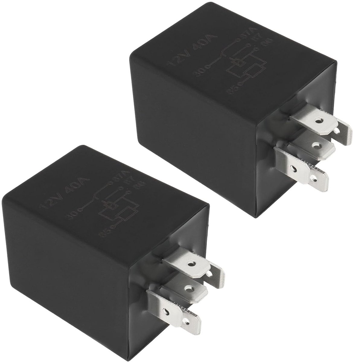 SnelShoppen - 2 Stuks Automatische Vertraagde Relais Module 12V 40A 10s SPDT Schakelaar Voor Gloeiplug 5 Pin Tijdvertraging Hoogstroom Relais