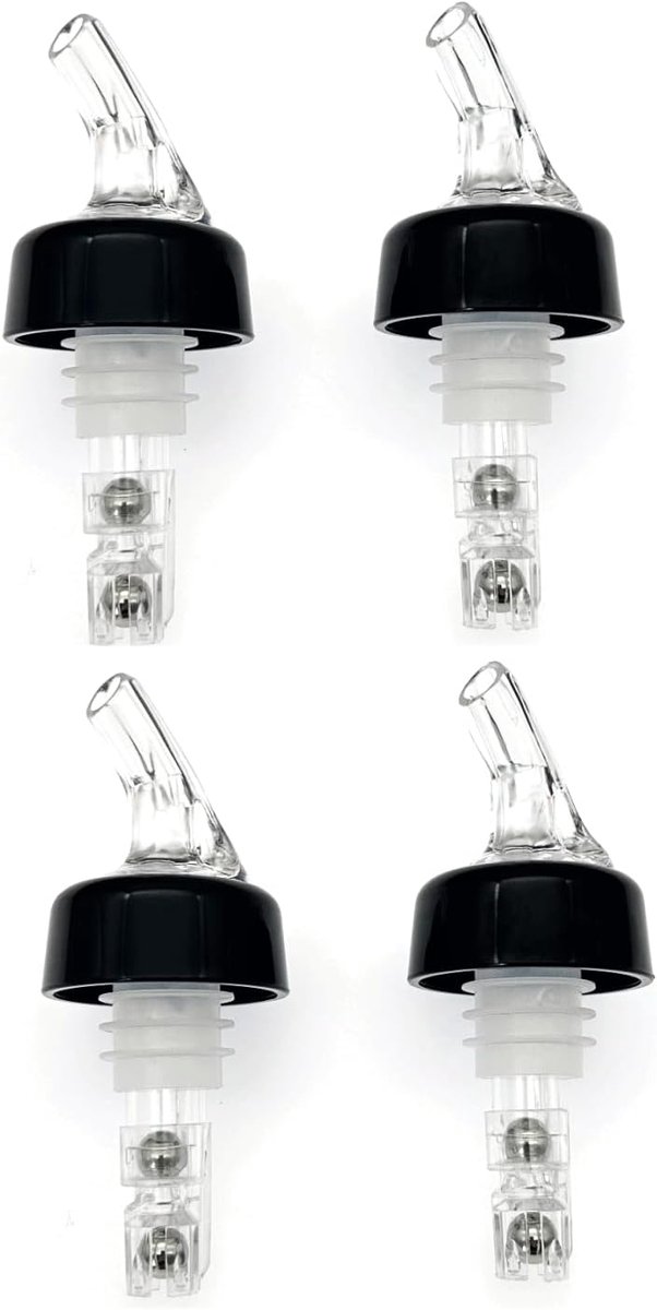 SnelShoppen - 4-delige 20ml Gemeten Spirits Schenkhulp, 2cl Liqueur Fles Pourer, Rode Wijn Dispenser, Maatbeker voor Drankflessen, Perfect voor Cockta