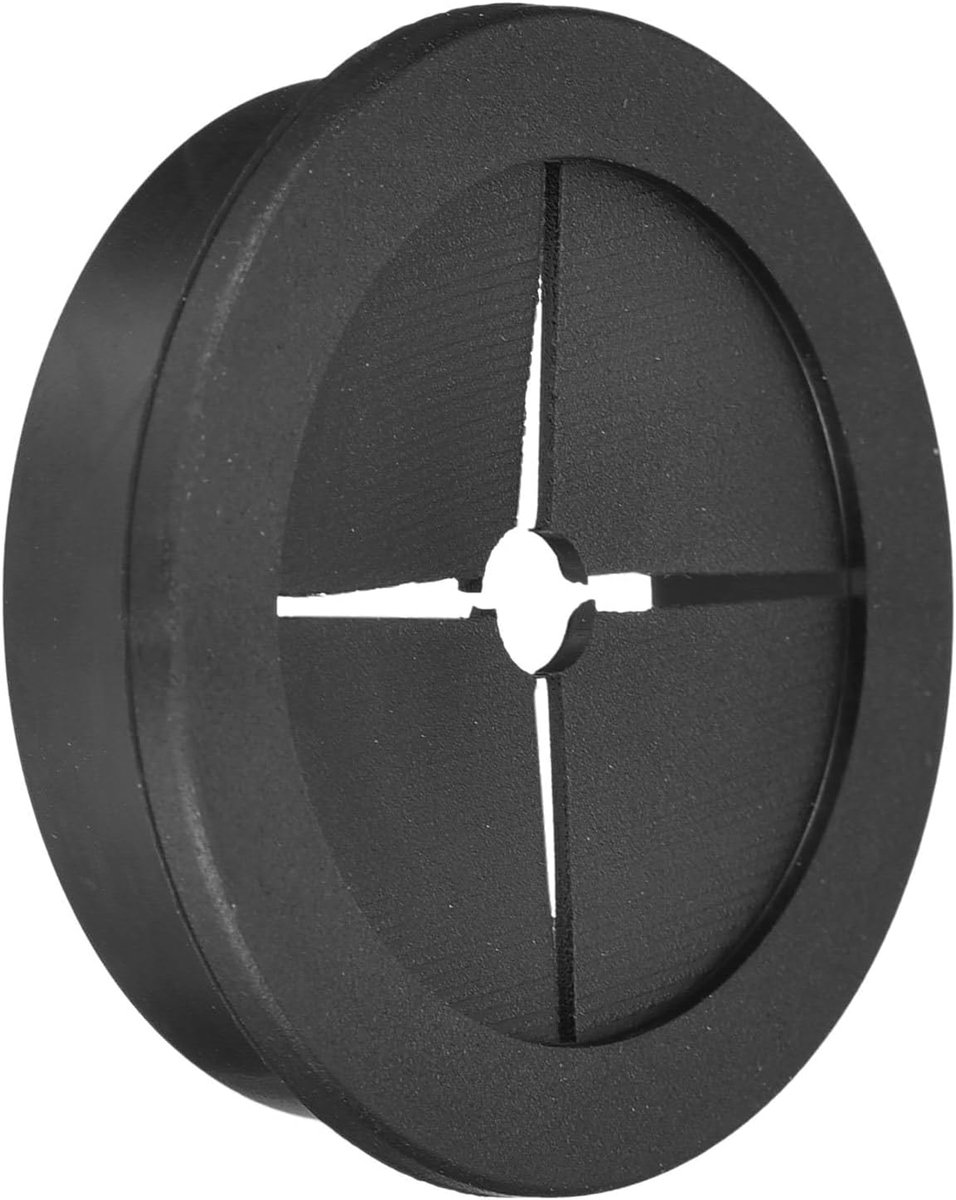 SnelShoppen - Rubber Desk Cable Grotter 45mm - Flexibele Kabeldoorvoer voor Bureau en Werkblad - Stille Kabelorganizer met Strakke Kabelpoort - Zwart