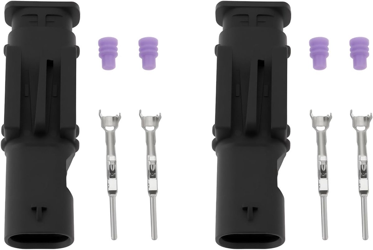 SnelShoppen - 2 Sets 2 Pin Connector Reparatie Kit 07P973702 A2720700187 Geschikt Voor BMW 4F0973702 #B206 Hoogwaardige Materiaal