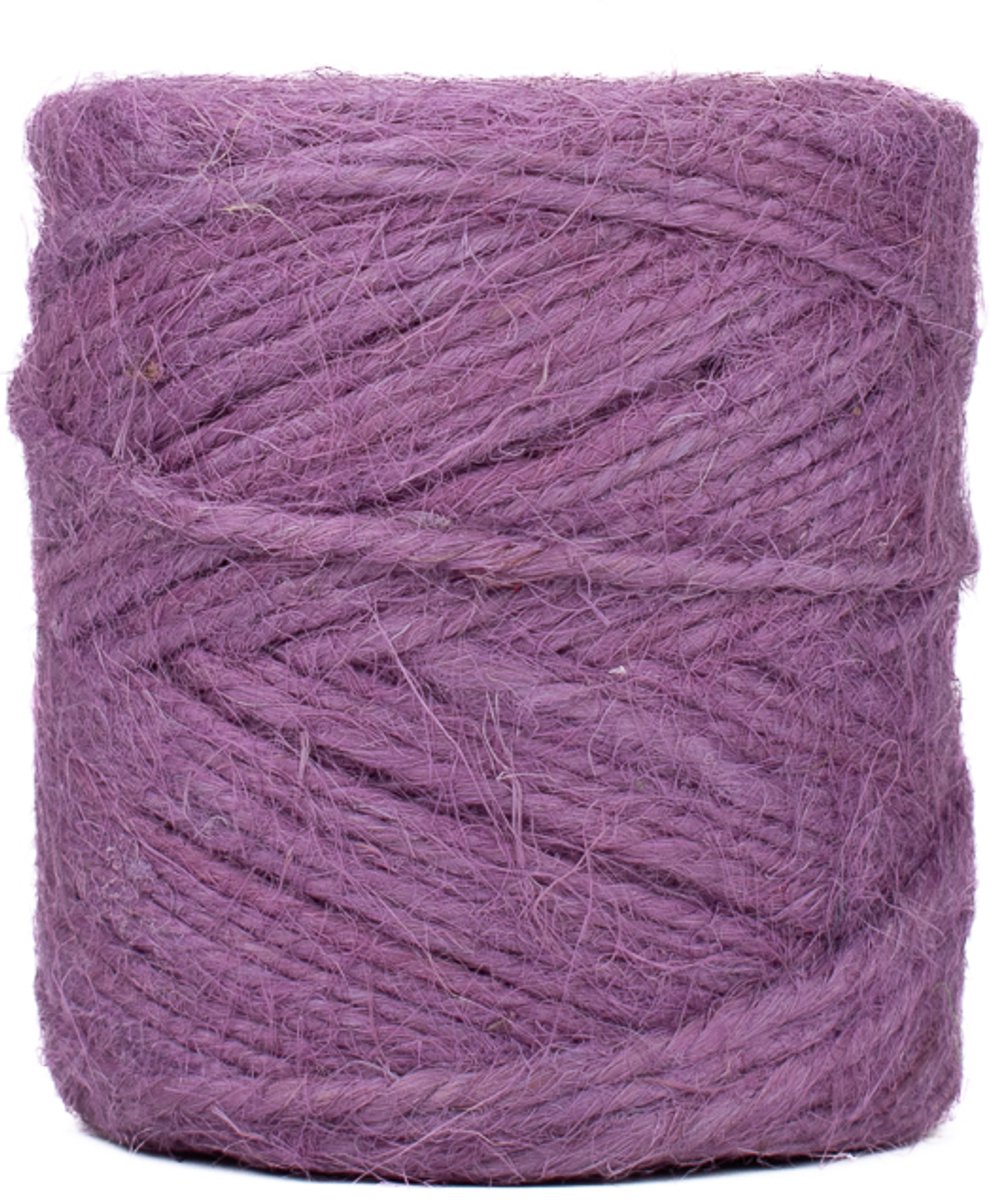 Jute touw - 2 mm x 40 meter - paars