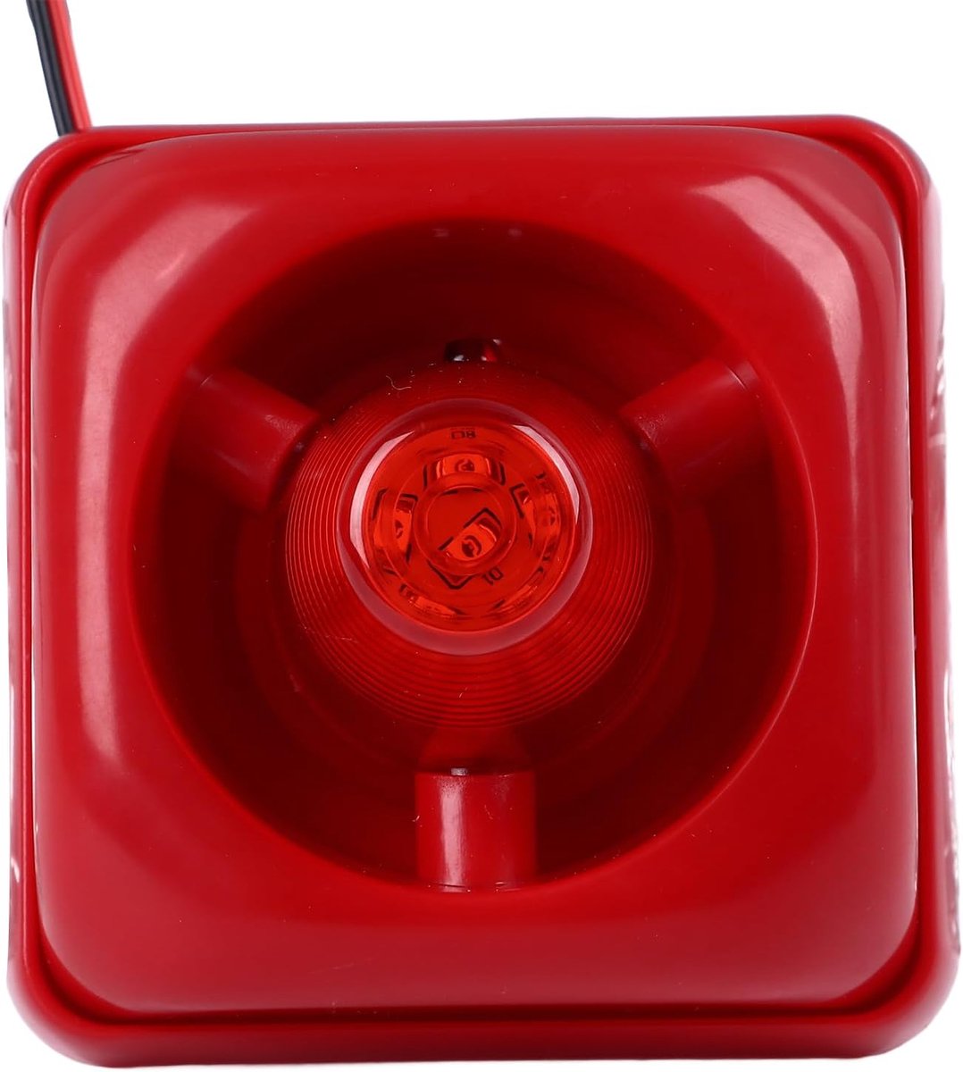 SnelShoppen - 115DB brandalarm sirene met rode knipperende stroboscoop, noodwaarschuwingssirene voor industriële veiligheid, fabrieks- en magazijnbeve