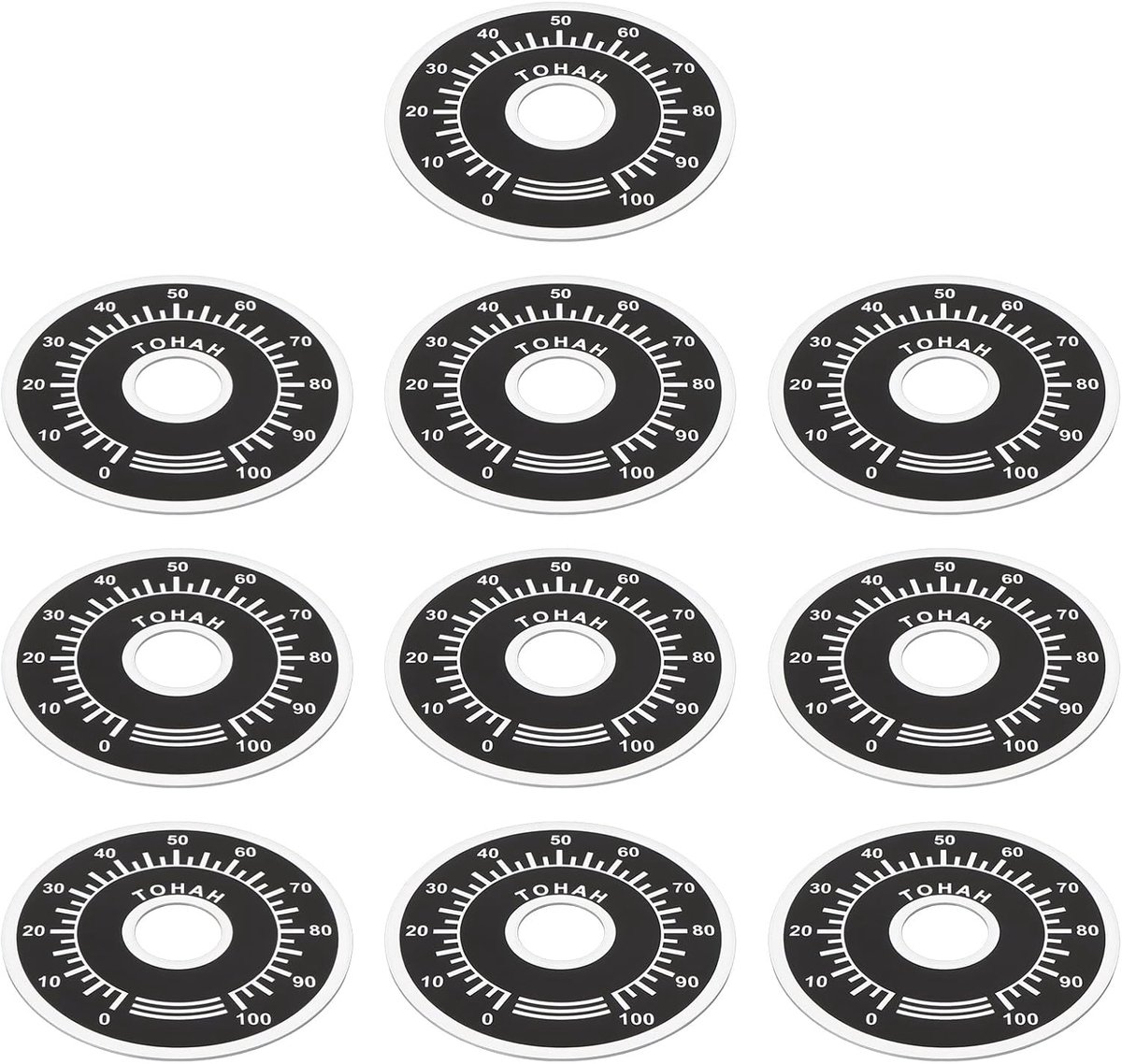 SnelShoppen - 10 Stuks Potentiometer Knop Dial 40x10mm voor Huishoudelijke Apparaten, Speakers en Experimentele Instrumenten