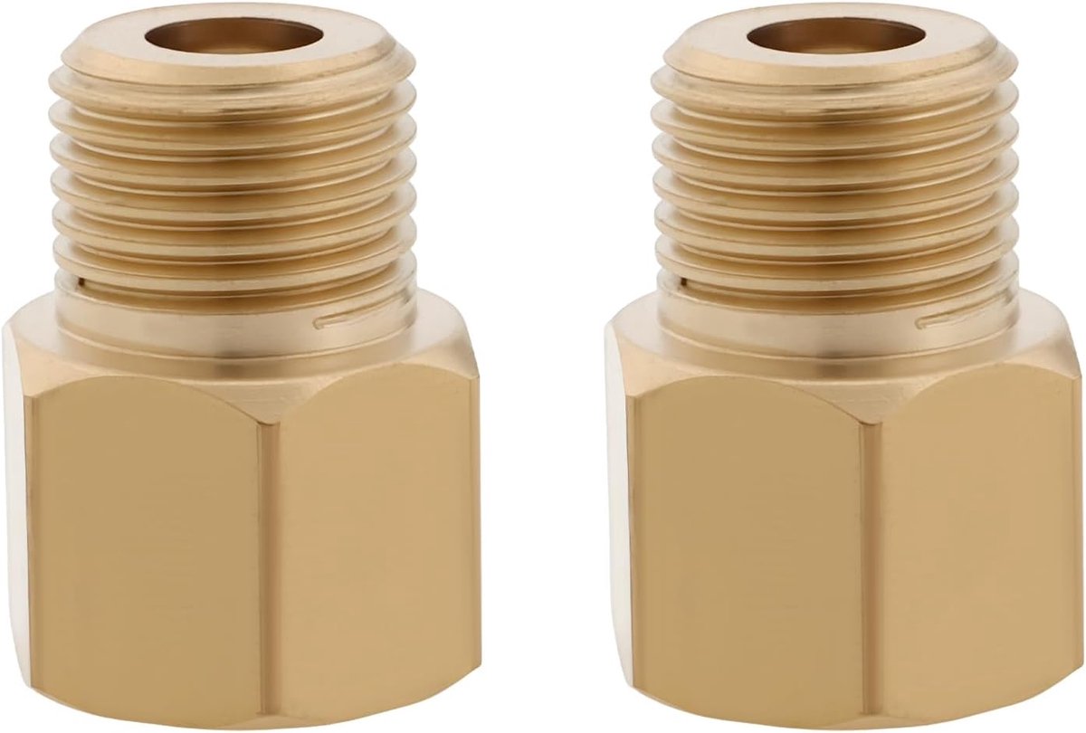 2pcs M10x1 Female to 1/8" BSP Male Brass Reducer Adapter for Pipe Connecting Conversion - ShopVlot