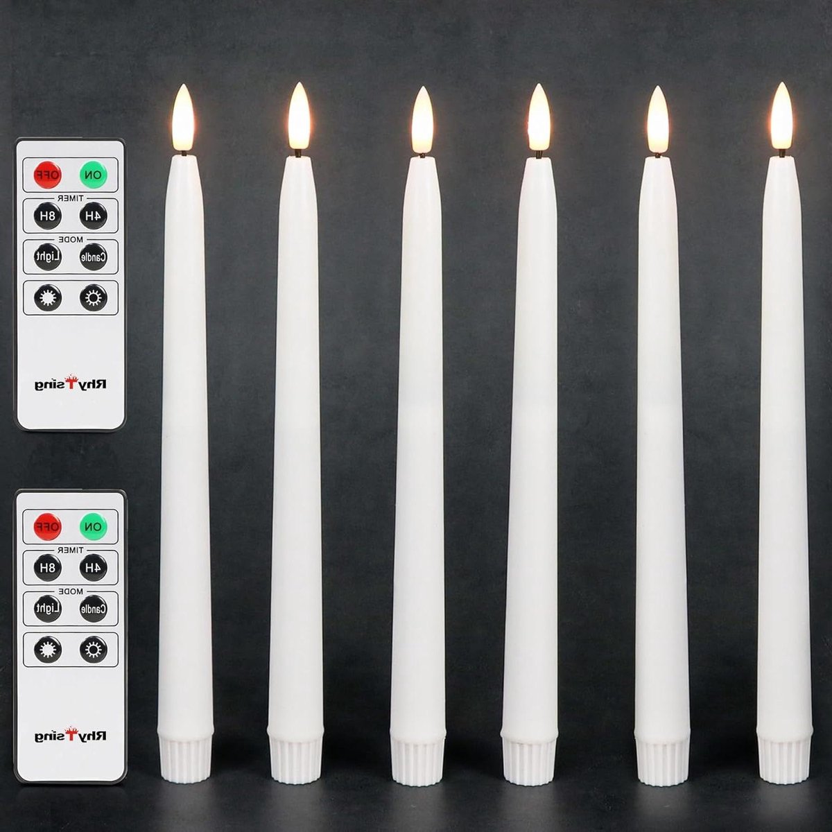 Decoratieve Kaarsen - Tafelkaarsen LED - Sfeervol Huis - Echte Wasafwerking - Hoogte 28 cm - Wit