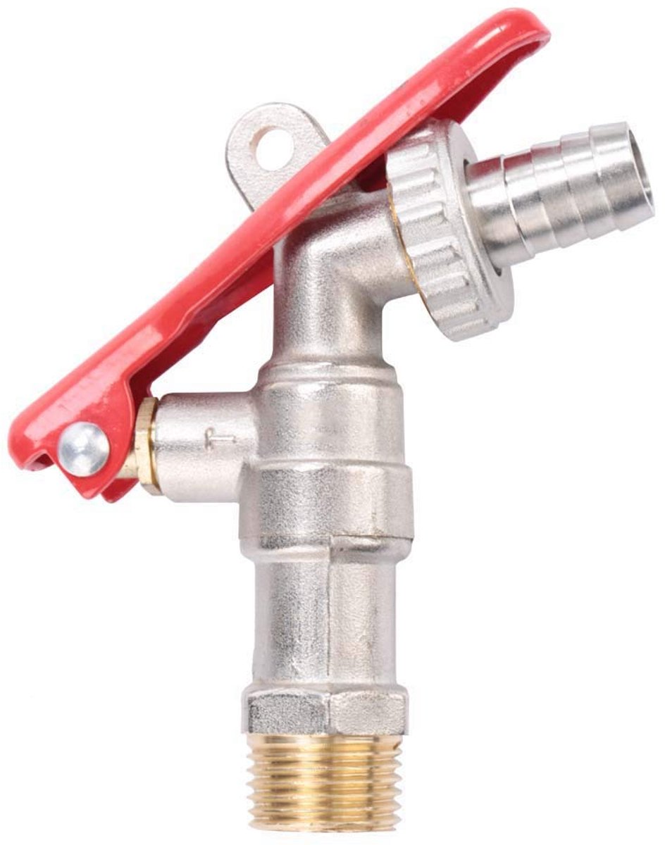 SnelShoppen - 1/2 Inch Vergrendelbare Waterkraan DN15 Schroefdraad voor Tuin, Buiten, Huishoudelijk Gebruik, Irrigatie, Auto Wassen, Patio Onderhoud