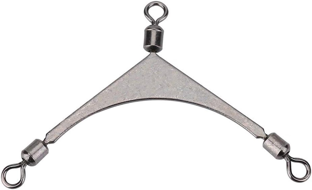 SnelShoppen - Fishing Vertebra 3 Way Crossline Barrel Hengel Rolling Swivel 6# - Sterk en Betrouwbaar Vissen Accessoire voor Zacht en Hard Aas
