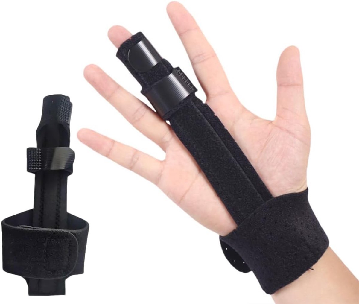 SnelShoppen - Finger Splint, Trigger Finger Splint, Verstelbare Vinger Splint met Aluminium Plaat voor Vingerfracturen, Artritis, Handsteun, Comfortab