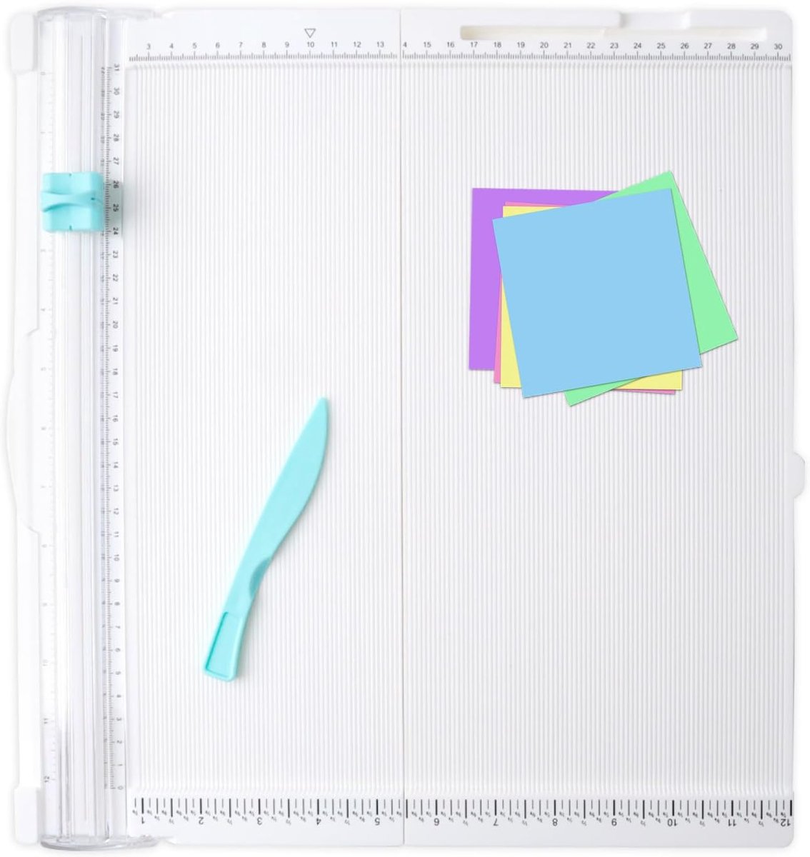 Papier snijmachine met vouwbord 35 x 36 cm - 2-in-1 vouw- en snijfunctie - voor scrapbooking en kaarten - ShopVlot
