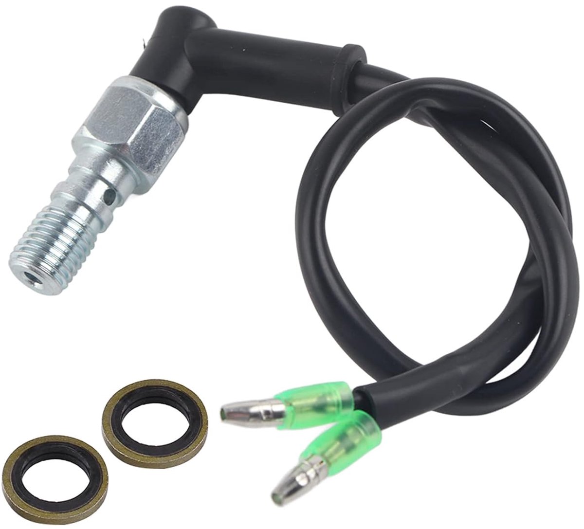 SnelShoppen - Universele Motor M10 Achter Hydraulische Remlichtschakelaar met Ringetjes - Hoogwaardige Alu, Geschikt voor Hydraulisch Remsysteem
