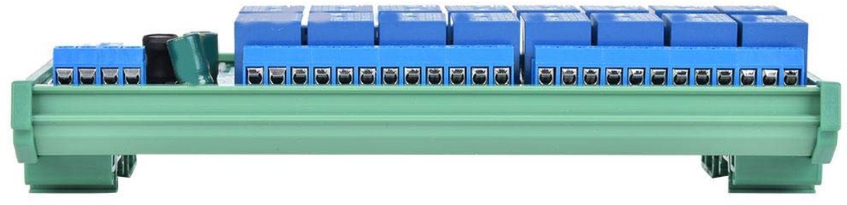 SnelShoppen - 16 Kanaal Relay Schakelaar voor Modbus met DIN Rail Behuizing - Ideaal voor Thuisautomatisering, Industrie en Projecten