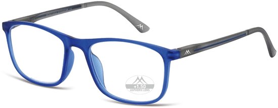 Montana Eyewear leesbril HMR49B +1.00 Blauw Grijs Rechthoekig