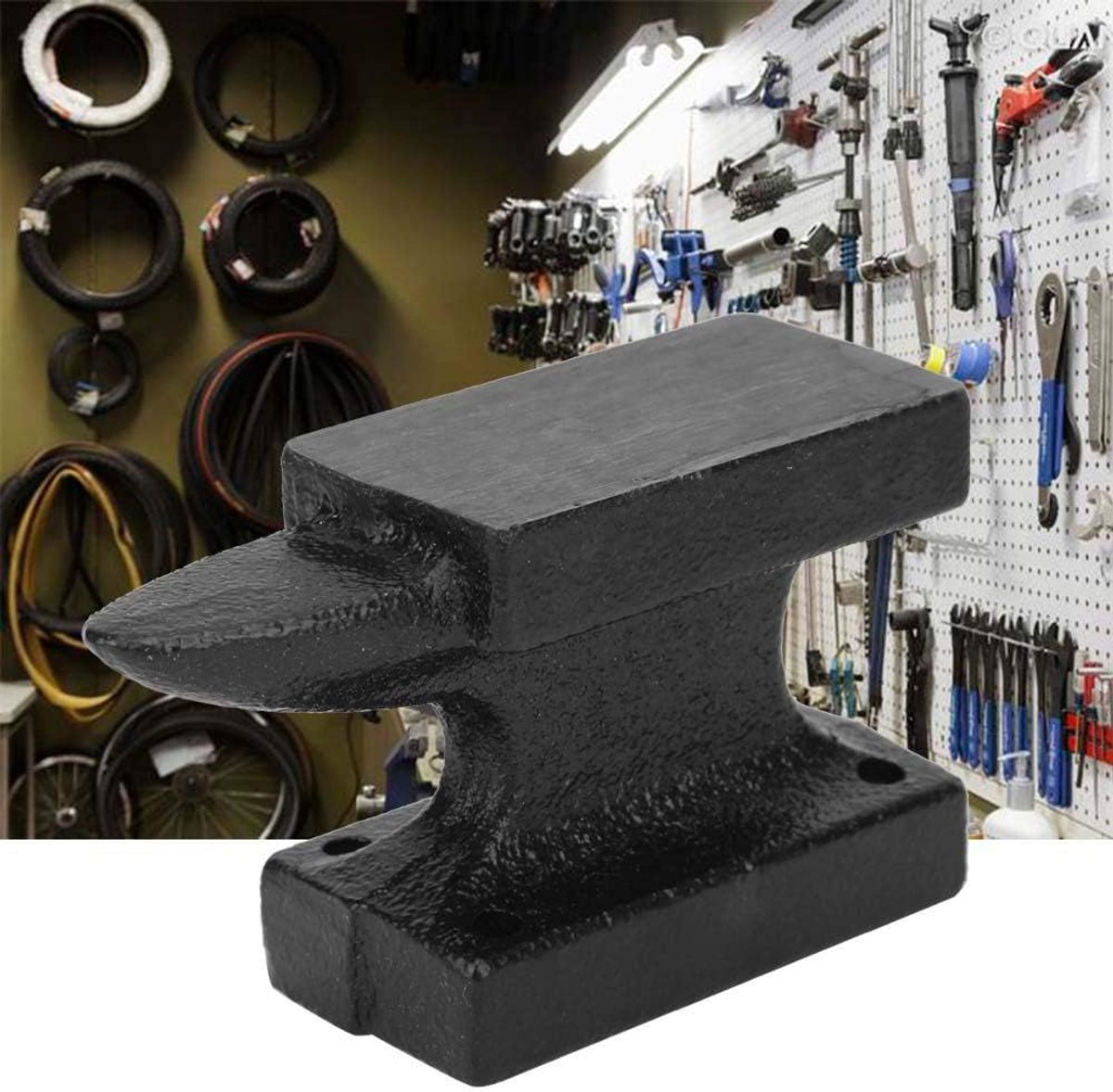 SnelShoppen - Zwarte smeedambacht anvil, gietijzeren anvil, hoge hardheid, zorgvuldig gefreesd en gepolijst, voor metaalbewerking thuis