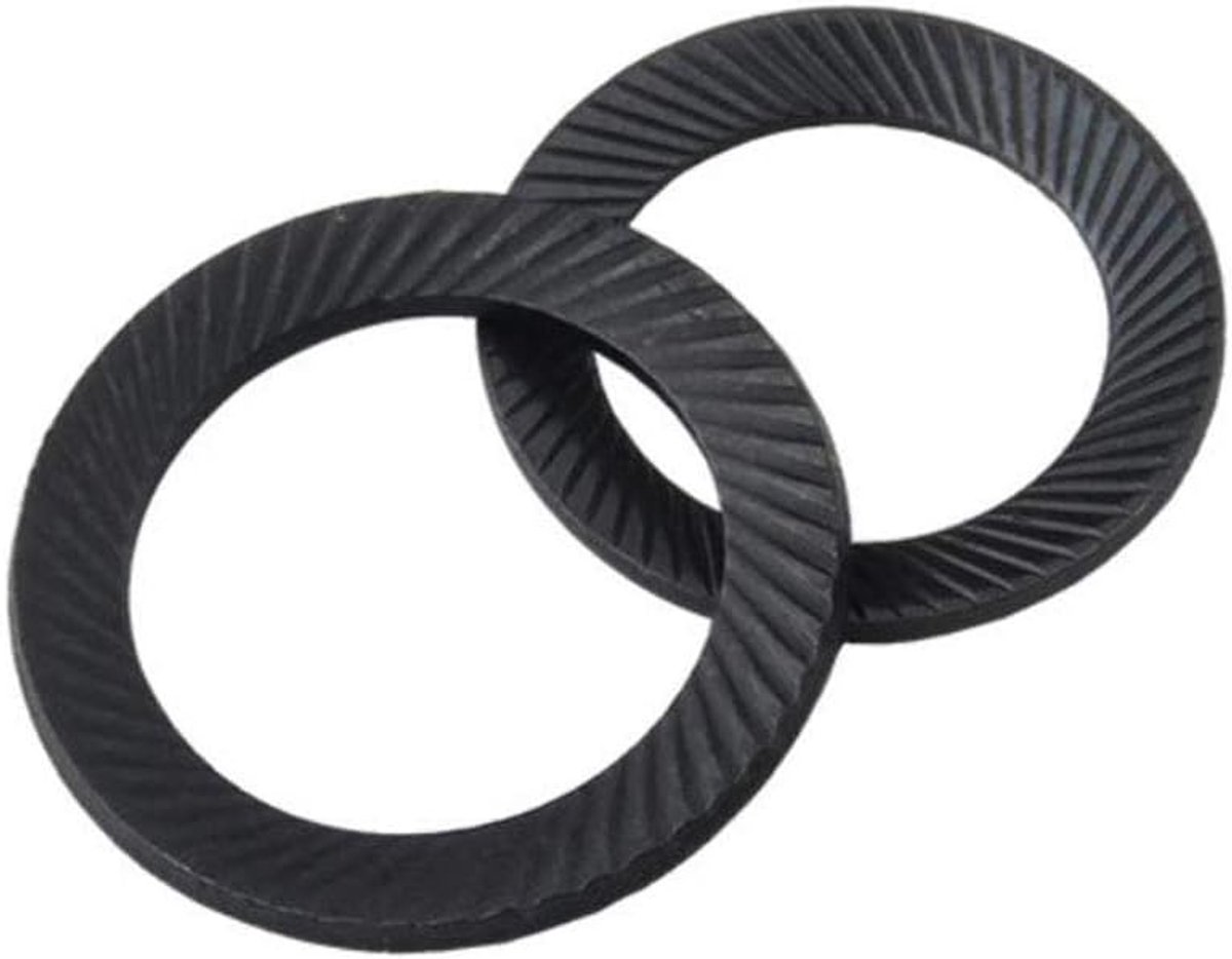 SnelShoppen - Metrische Ringen - Antislip Anti-losringe Ringen Met Bevestigingsschroeven (M4, M5, M6, M8), M5 (5.5 * 8.9 * 0.6mm) 50 Stuks