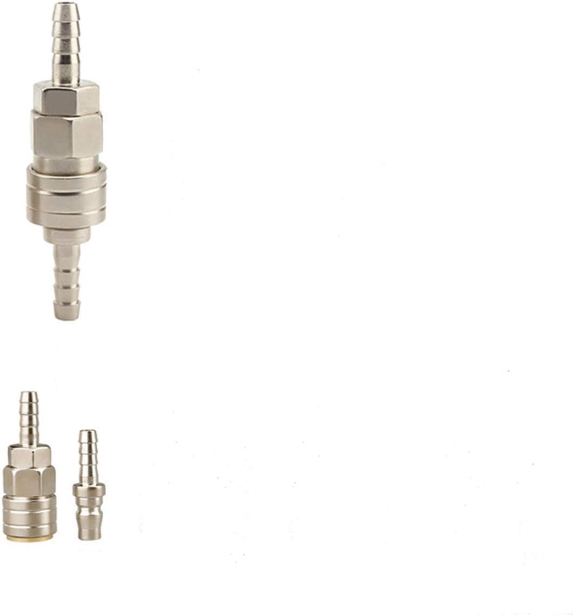 SnelShoppen - Quick Coupling Set 2 Stuks 1/2 Inch Mannelijk Schroefdraad, Slang Connectoren, Roestvrij en Duurzaam voor Luchtcompressor en Pneumatisch