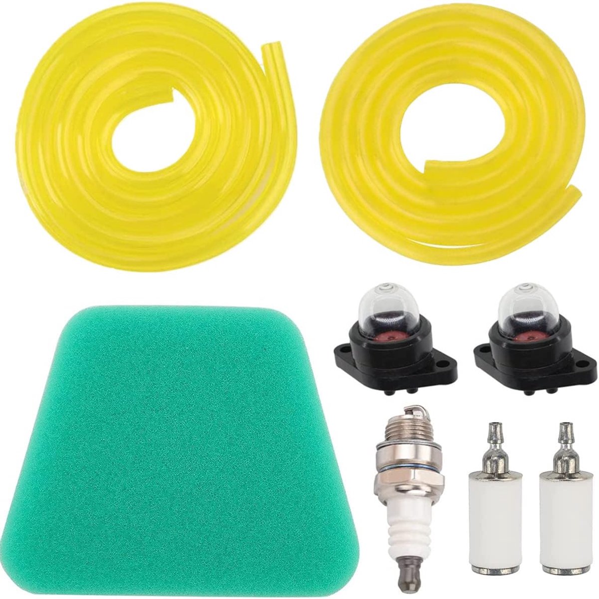 SnelShoppen - Airfilter, Primer Lamp, Brandstofleiding, Brandstoffilter, Bougie voor Kettingzaag, Vervangt 530071835, 188-513-1, 530037793, Geschikt v