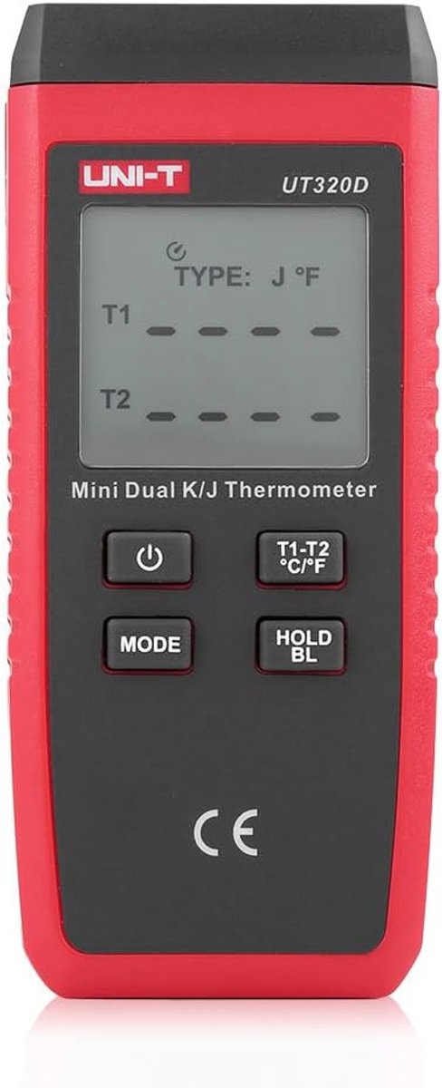 SnelShoppen - Mini Digitale K/J Thermocouple Thermometer -50℃ tot 1300℃ met LCD Display - Single en Dual Channel Opties - Voor Keuken, Koken, BBQ en W
