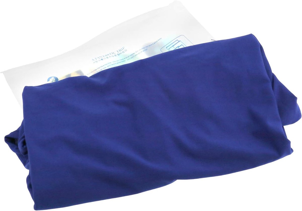 SnelShoppen - Elastische Kofferhoes 18-20 inch - Blauwe Beschermhoes voor Reisbagage - Stofdichte Kofferbeschermer - Hoge Elasticiteit Polyester - Per