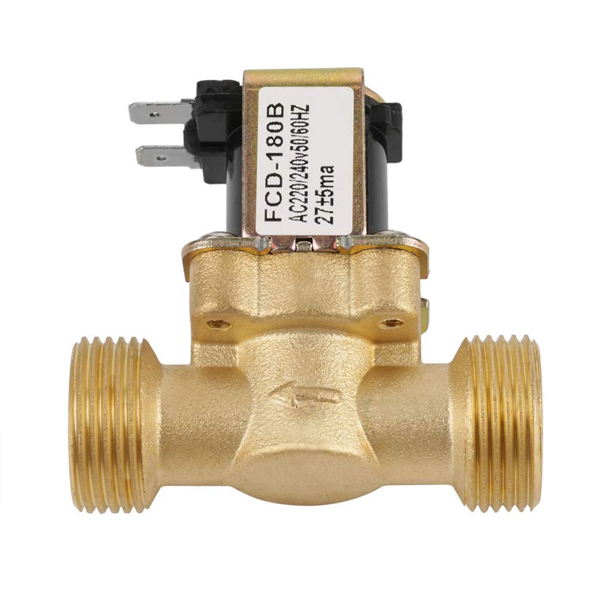 SnelShoppen - Normale Elektrische Solenoïde Ventiel G3/4 2-Weg Water Inlaat N/C AC 220/240V FCD-180B van Hoogwaardige Messing, Vochtbestendig en Tempe