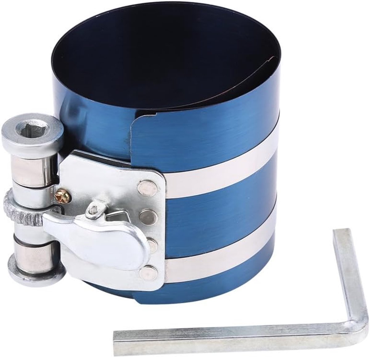 SnelShoppen - Piston Ring Compressor Installer Kit voor Auto Motor - Verstelbaar 53mm-125mm - Ideaal voor Piston Installatie en Verwijdering - Hoogwaa