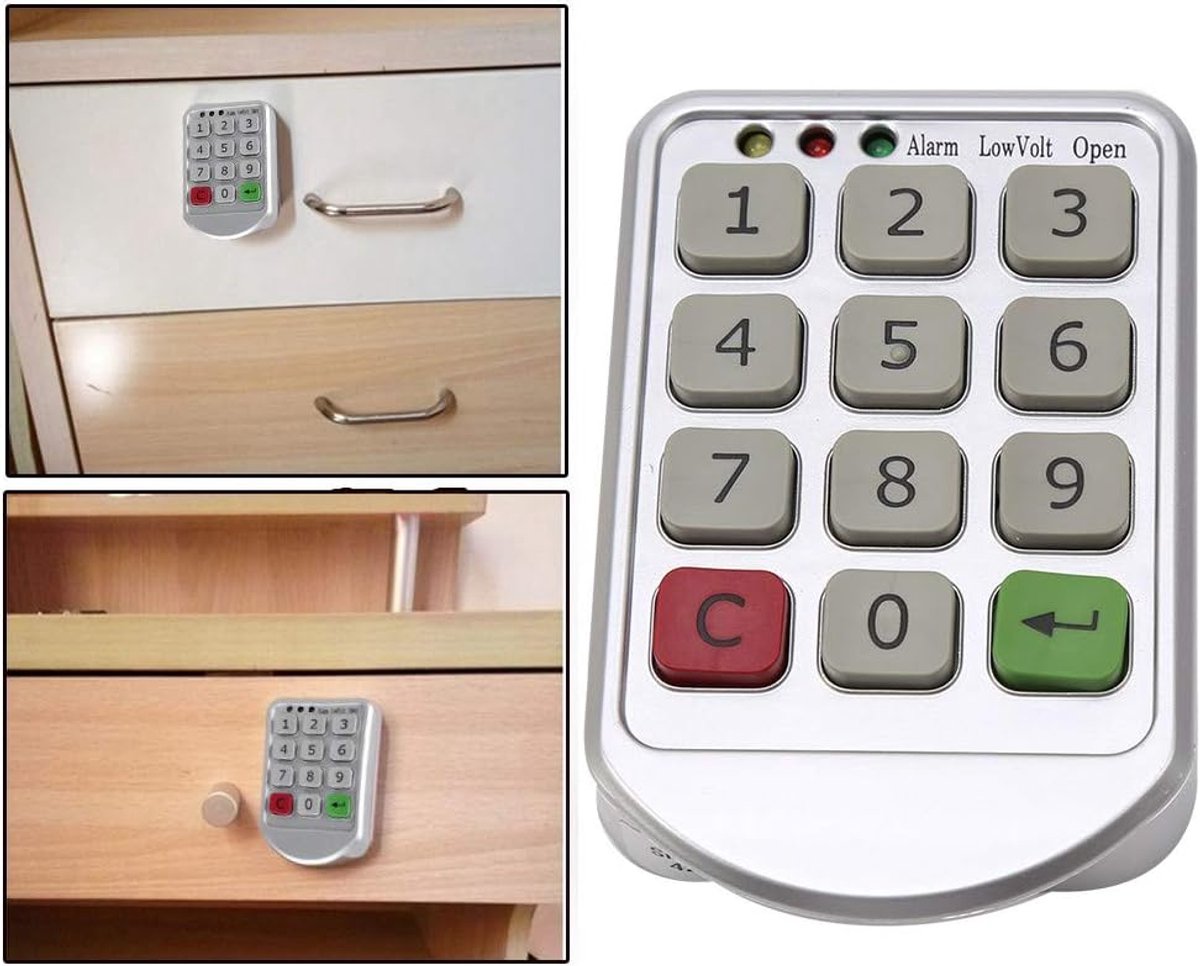 SnelShoppen - Elektronisch Kastslot, Intelligente Code Lock voor Opslagkasten, Duurzaam en Milieuvriendelijk met ABS Kunststof Behuizing, Geschikt voo