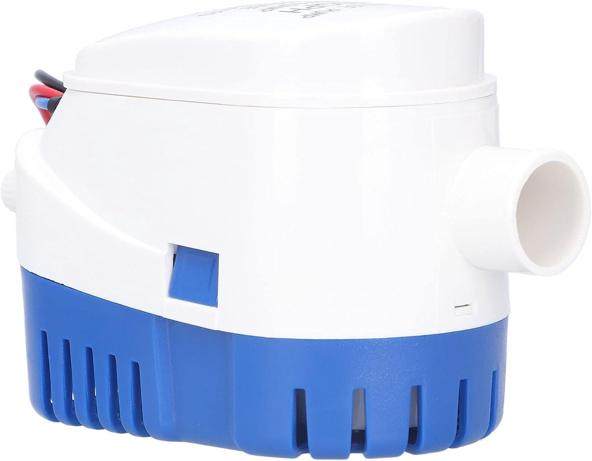 SnelShoppen - Automatische Bilgepomp voor Kleine Boot - Onderwaterpomp met Vlotterschakelaar voor Afvoer - Blauw - DC 24V - 750GPH