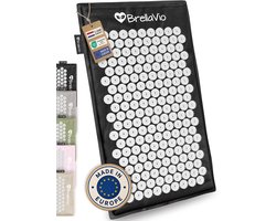 BrellaVio Spijkermat - Zwart - 74x44 cm - Acupressuur Mat - Acupunctuur Spijkerbed - Shakti Massage