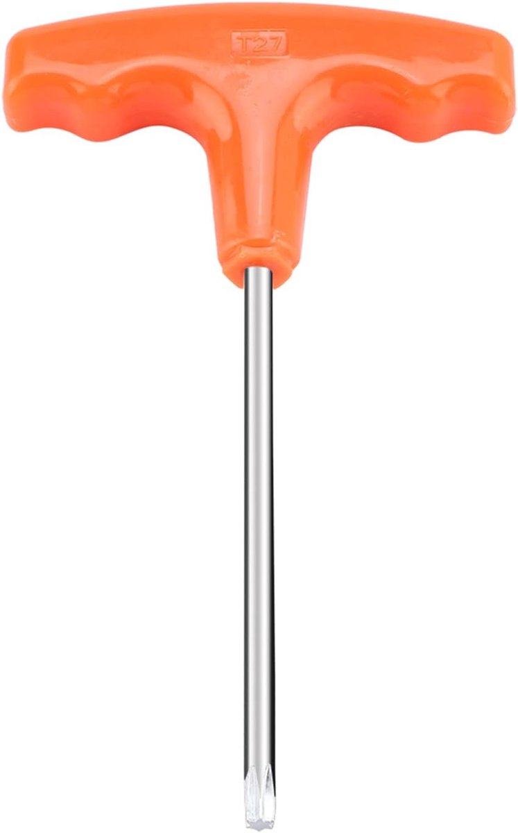 SnelShoppen - Universele T27 Torx Schroevendraaier met T-vormig Handvat, Ergonomisch, Duurzaam Metaal en Kunststof, Ideaal voor Grasmaaier en Tuinonde