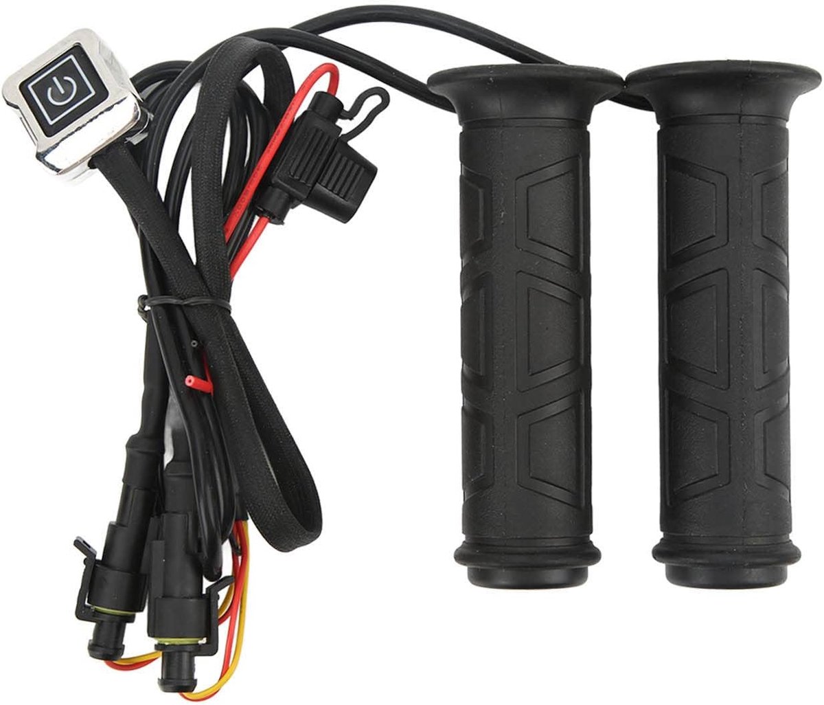 SnelShoppen - Handgrepen 12V Nitril Waterdichte Motorfiets Verwarmde Handgrips Elektrisch Verwarmde Stuurgrepen met Instelbare Temperatuur voor ATV en