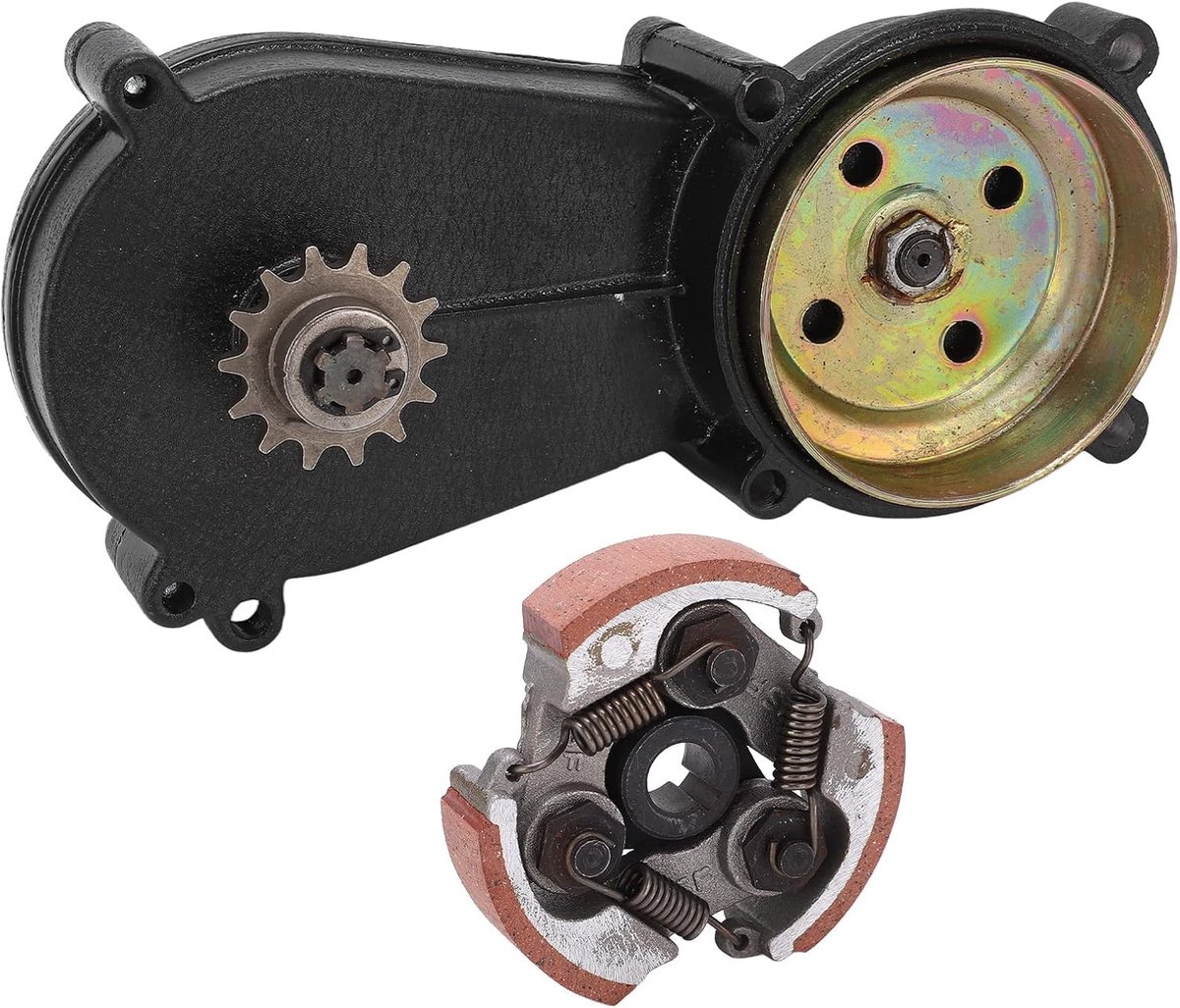 SnelShoppen - ATV Transmissie Versnellingsbak Koppeling Kit 14T Koppeling Trommel Behuizing Versnellingsbak met Koppeling voor Mini Pocket Quad Dirt B