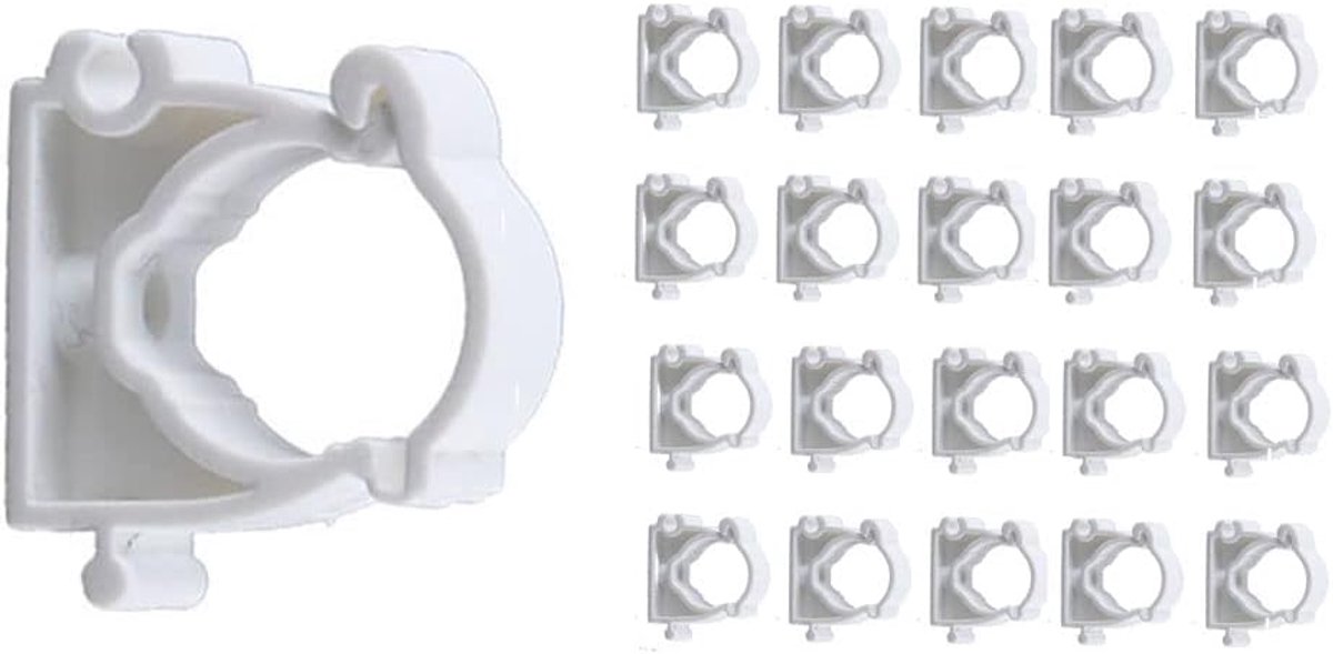 20pcs 20mm/0.79" Pipe Clamps Fix Support PVC Water Pipe Clamp Clips Gas Hose Pipe Fixed Clips Threading Pipe Clamps - ShopVlot