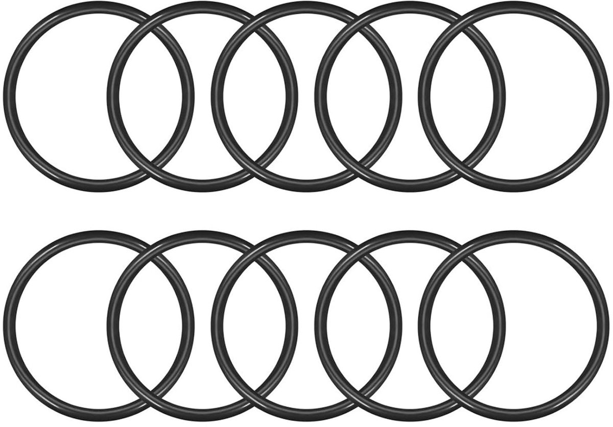 SnelShoppen - 10 Nitril Rubber O-Ringen Set, 50mm Buiten Diameter, 40mm Binnen Diameter, 5mm Breed, Waterdichte Rubber Washers en Spacers voor Sleutel