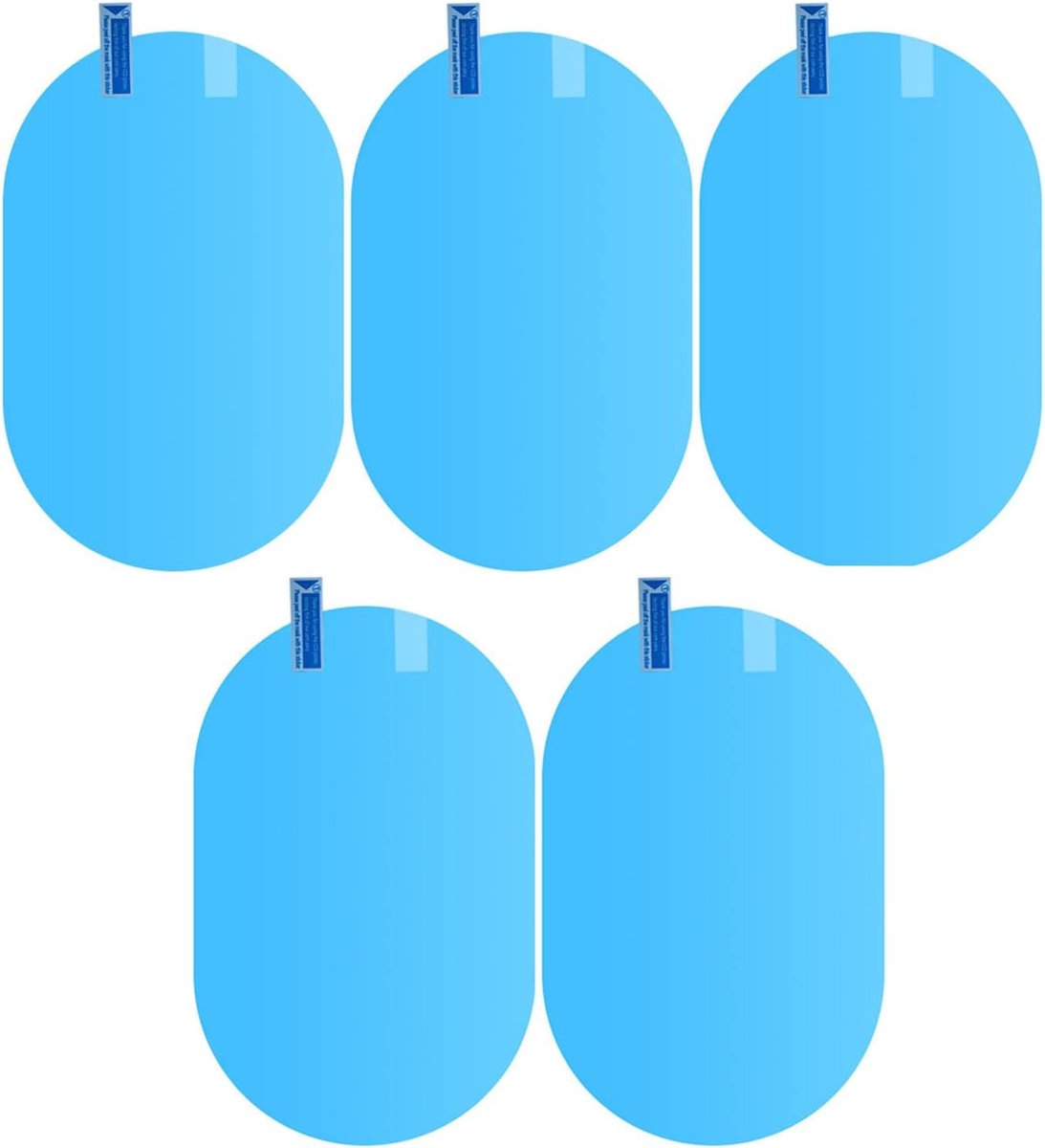 SnelShoppen - Pack van 5 Auto Spiegel Anti-Fog Folie - Regenbescherming voor Auto Spiegel - Waterdichte en Antifog Car Mirror Film - Multifunctionele