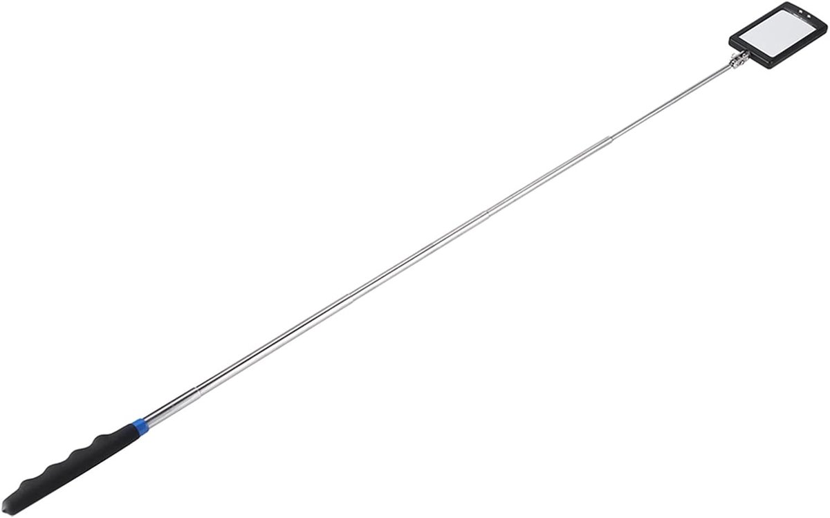 SnelShoppen - Draagbare Werk Spiegel, Uitschuifbare Telescopische Spiegel met LED Verlichting, Flexibele Inspectiespiegel van Duurzaam Staal en ABS, I