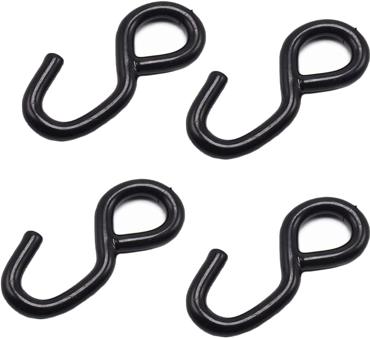 SnelShoppen - 4 Stuks Zware Ratchet Haak, 25mm x 800kg S Haak Vervangingen voor Spanbanden, Trailerband en Webbing Bands