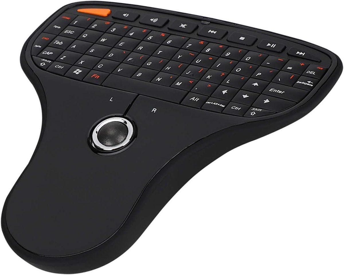 SnelShoppen - Draadloos Toetsenbord en Muis met Trackball - Plastic N5901 Qwerty Toetsenbord - 2.4G Draadloze Mini USB Multimedia Toetsenbord voor TV