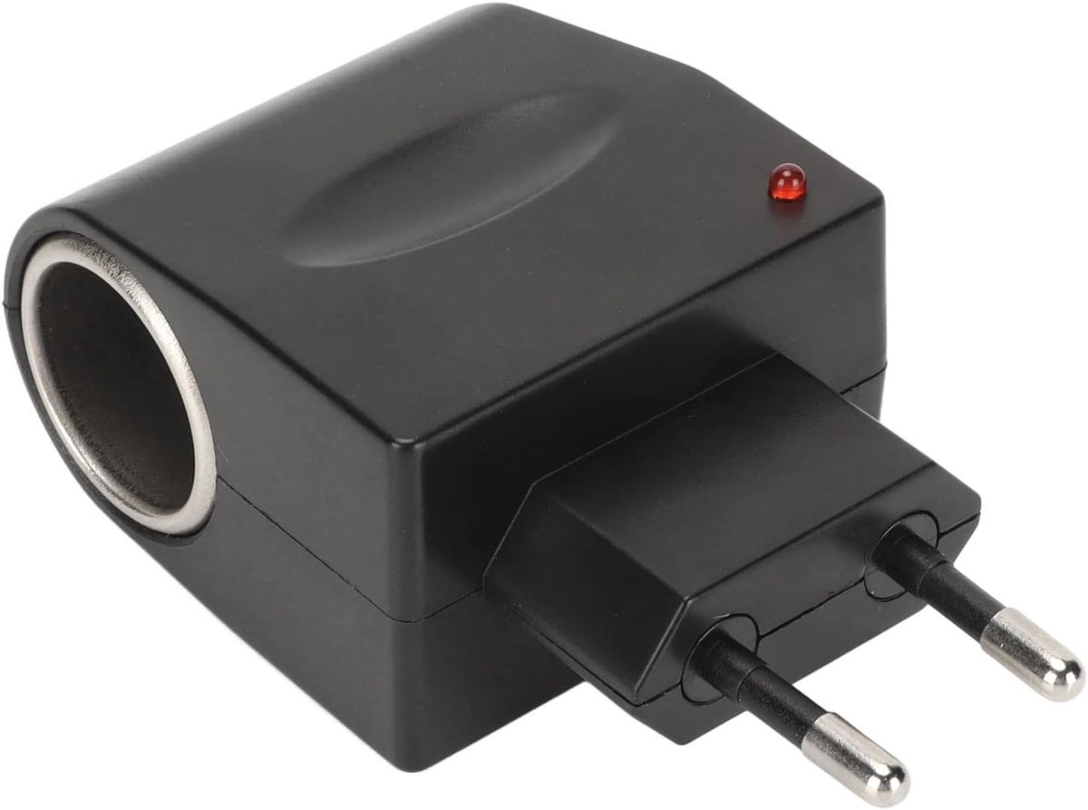SnelShoppen - Power Adapter 12V Stekker Omvormer met Sigarettenaansteker AC DC Voor Kleine Auto Elektronica 100-240V