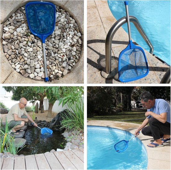 Skimmer Net - Zwembad Schepnet - Water Reinigen - Aluminium Paal - 66 cm - Zilver — afbeelding 4