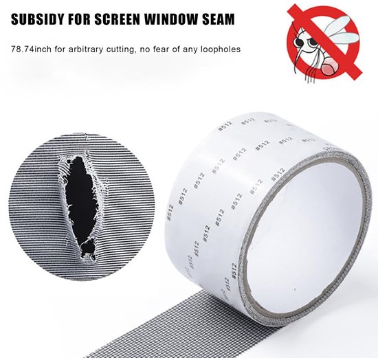 Reparatie Tape - Vliegengaas Herstel - Scherm Repareren - Sterke Glasvezel - 5cm x 2m van Merkloos — afbeelding 2