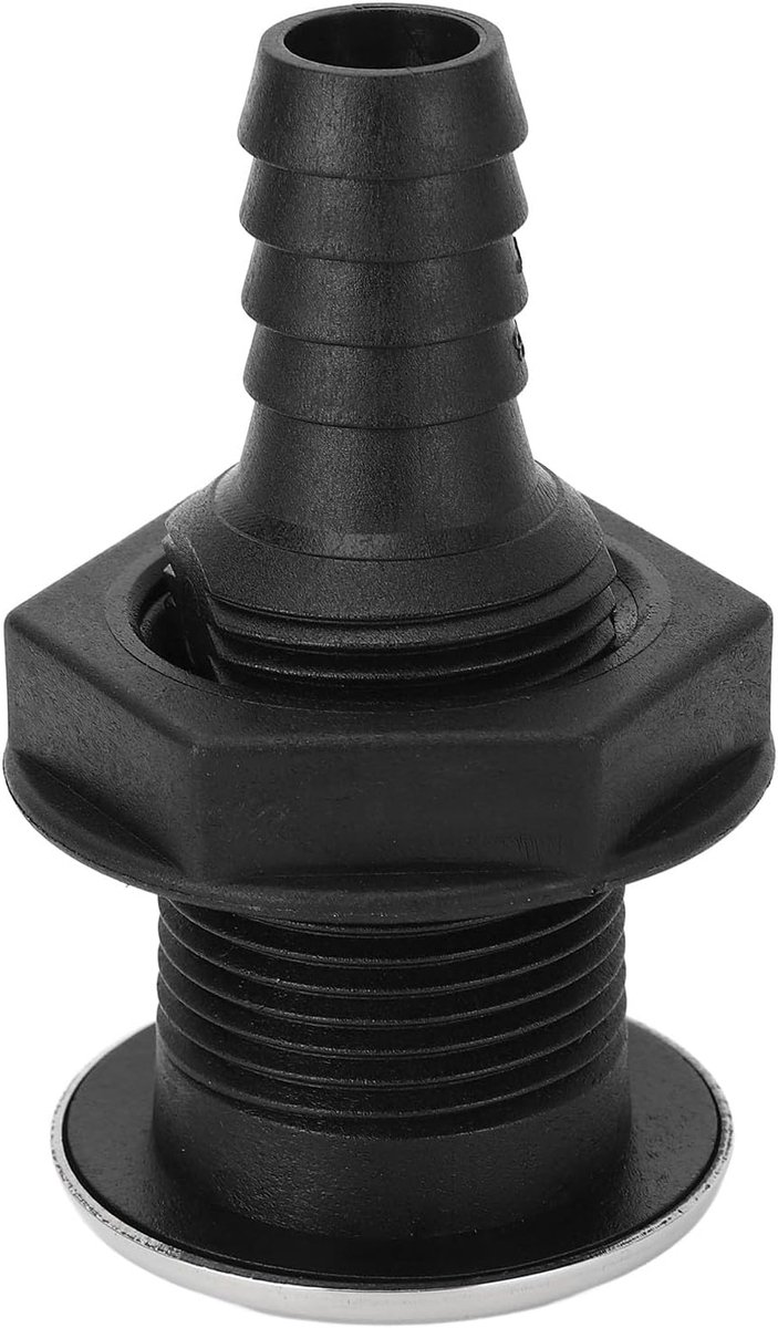 SnelShoppen - Thru-Hull Ventiel Fitting 3/4 Inch 20mm Twist Fitting voor Boottransoms, Vistuigen, IJsboxen - Rechtse Buizen, Hoogte 86mm