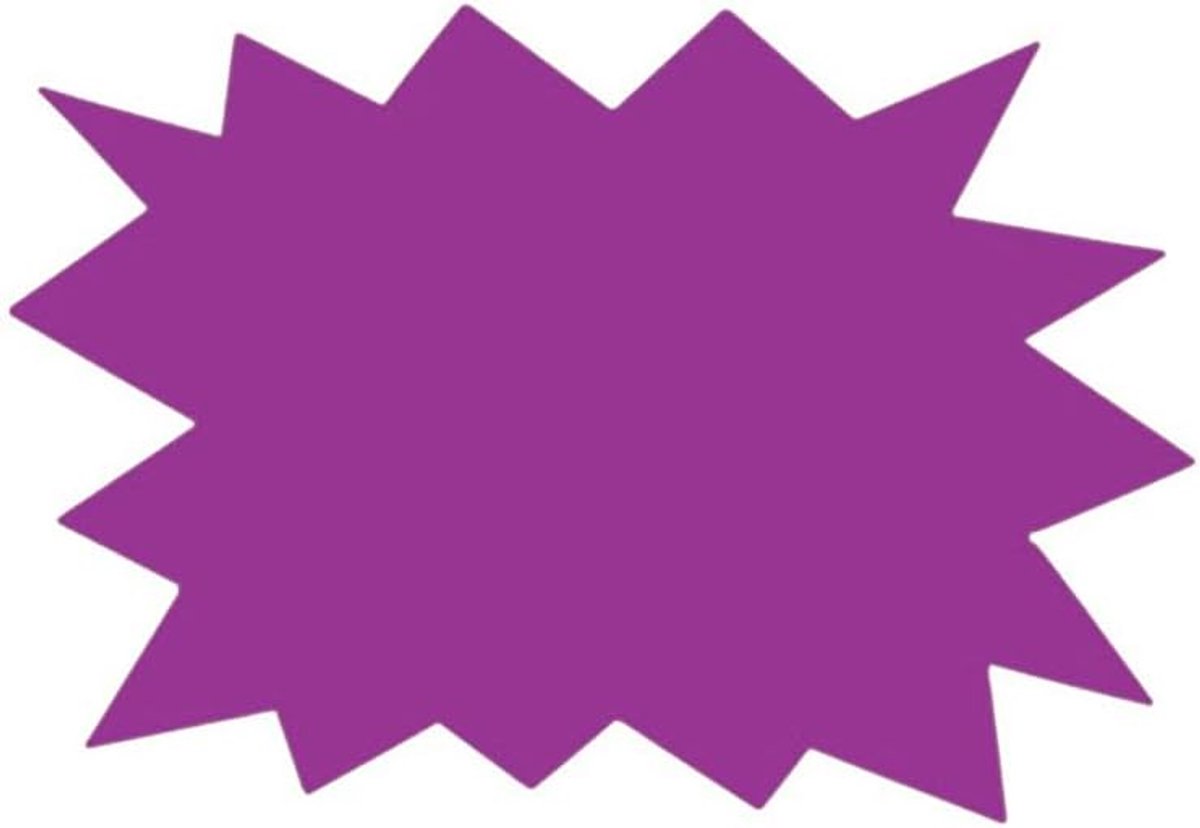SnelShoppen - 50 Stuks Paarse Stervormige Prijsstickers Fluorescerend, Aantrekkelijke Prijslabels voor Winkels, Garage Verkopen en Retail, Heldere Kle