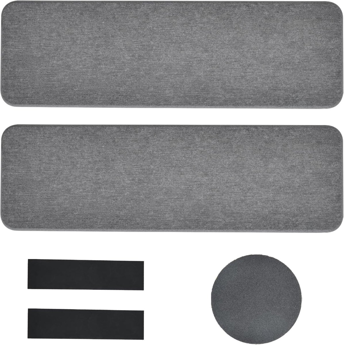 SnelShoppen - 2 Stuks Diatomeeënaarde Absorberende Steen voor Keuken en Badkamer, Waterabsorberende Coasters, Zeep Dish met Antislip Rubber Voetjes, S