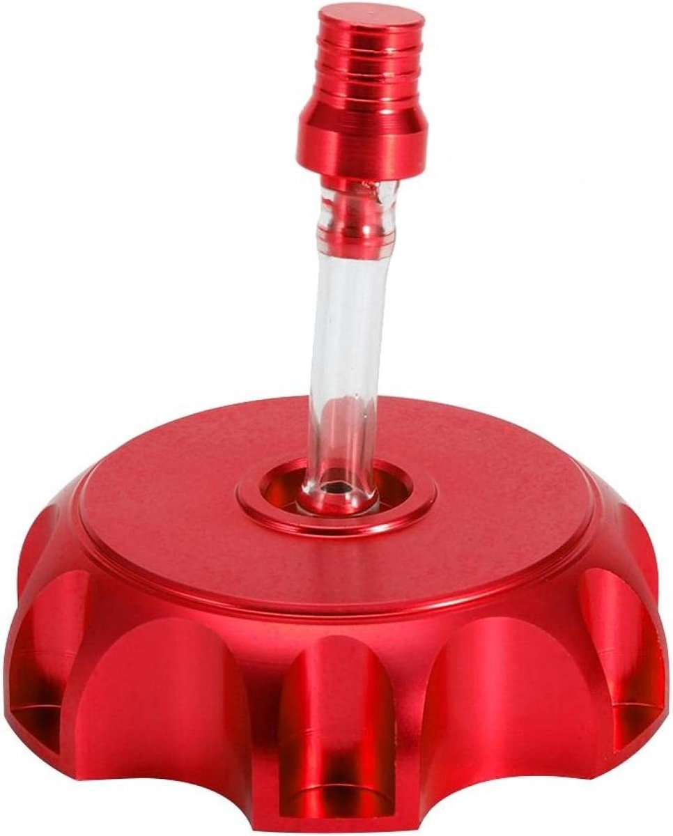 SnelShoppen - Brandstoftankdop, Motor Benzinedop Rood, Dioche Motorfiets CNC Aluminium Brandstoftankdop met Ventilatiegat (Rood)