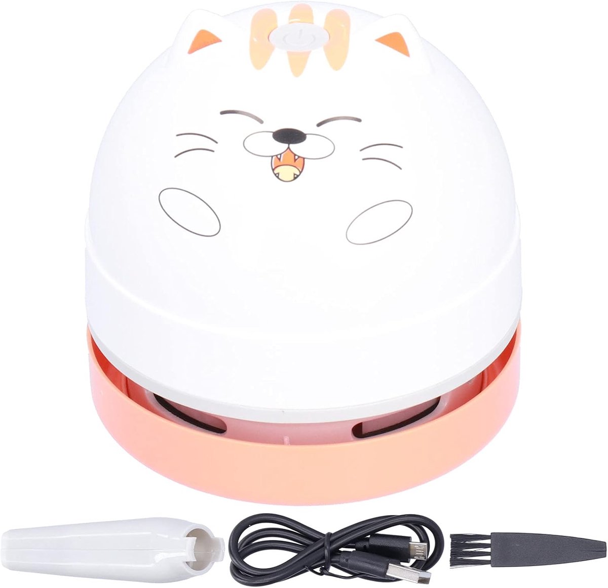 SnelShoppen - Schattige Dier Ontwerp Desktop Stofzuiger, USB Oplaadbare Mini Tafel Stofveger met Draadloos 360° Rotatie Ontwerp voor Thuis Kantoor (Ka