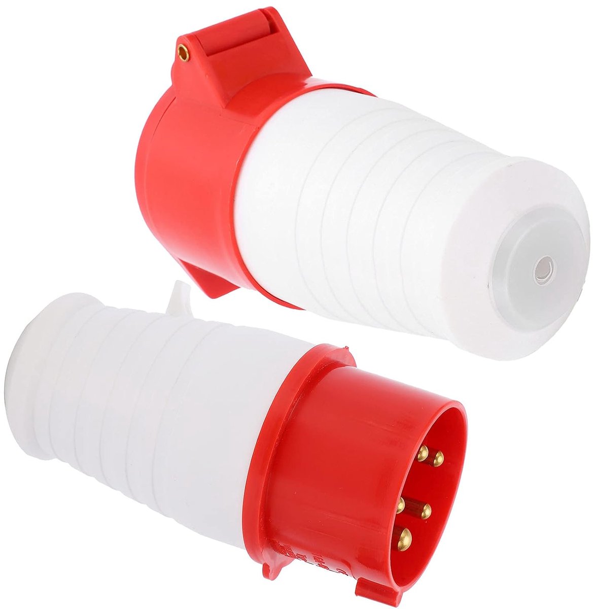 SnelShoppen - 16A 5-Pin Industriële Stekker Coupler, 3 Fase IP44 Waterdichte Industrieel Stopcontact, 220-380V/240-415V, Voor Binnen en Buiten Gebruik